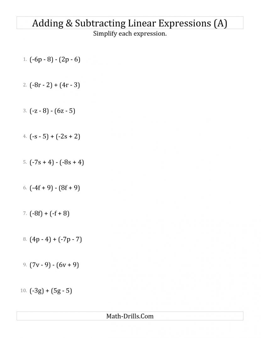 Intermediate Algebra Worksheets Worksheets For All