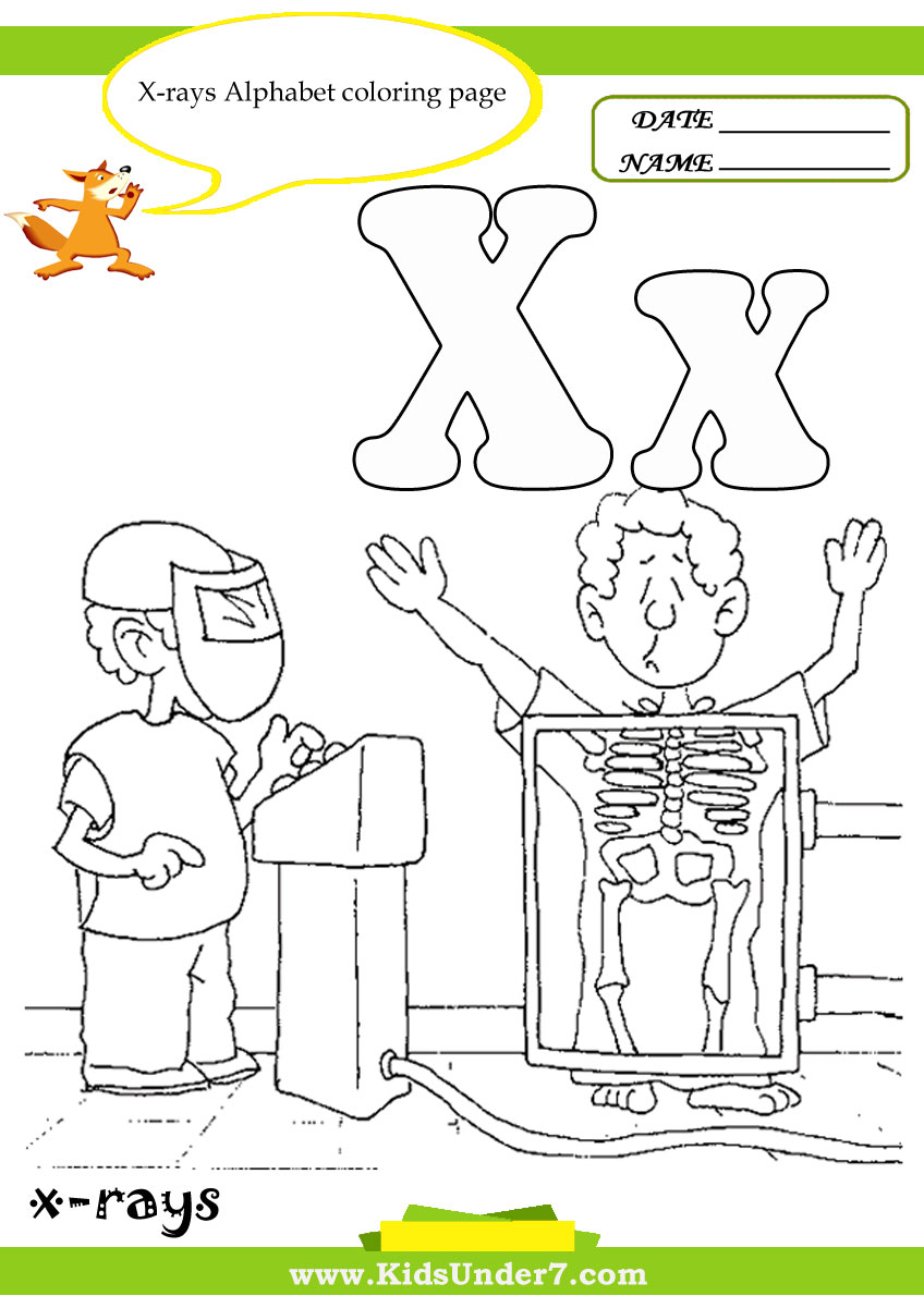 Kids Under 7  Letter X Worksheets And Coloring Pages