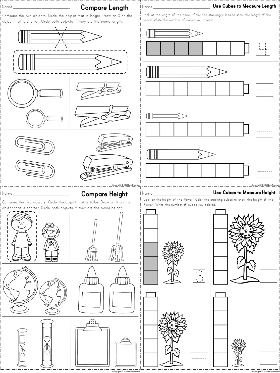Kindergarten Math ~ Measurement