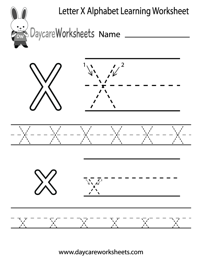 Letter X Worksheets For Kindergarten Worksheets For All