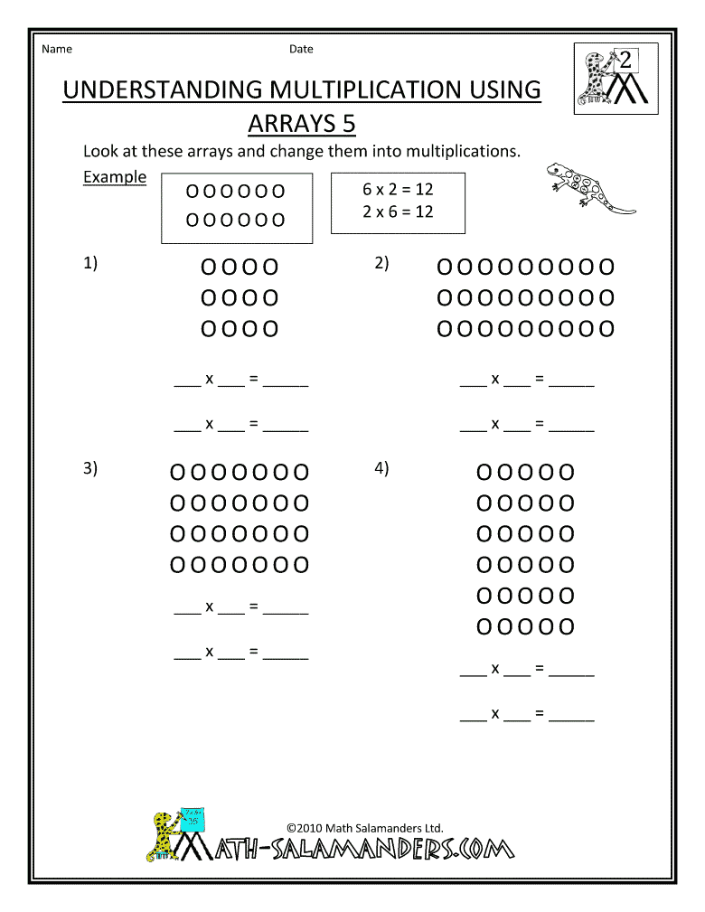 Math Arrays 3rd Grade Worksheets Worksheets For All