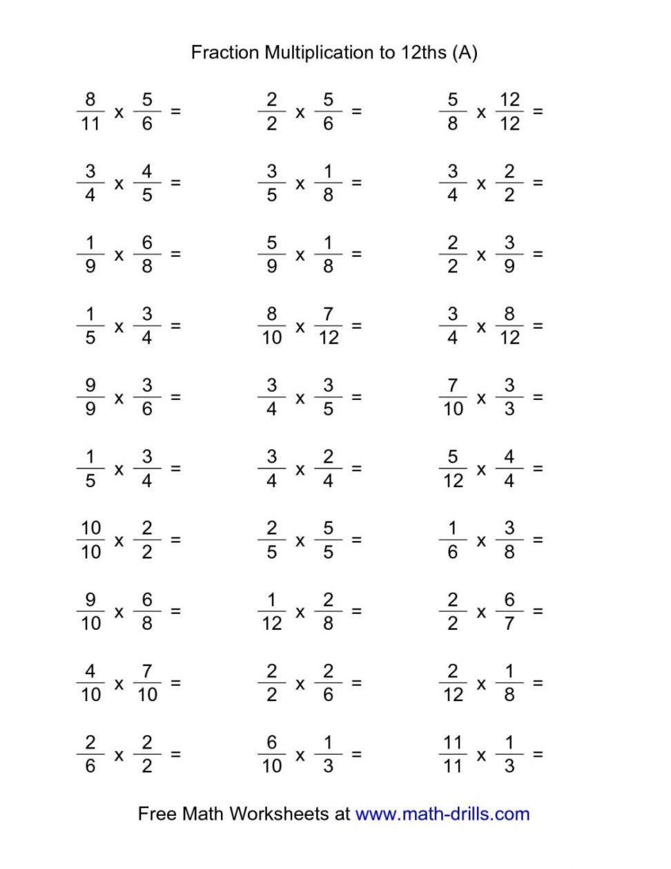 Math Worksheets For 6th Gradersh Printable And Multiplying