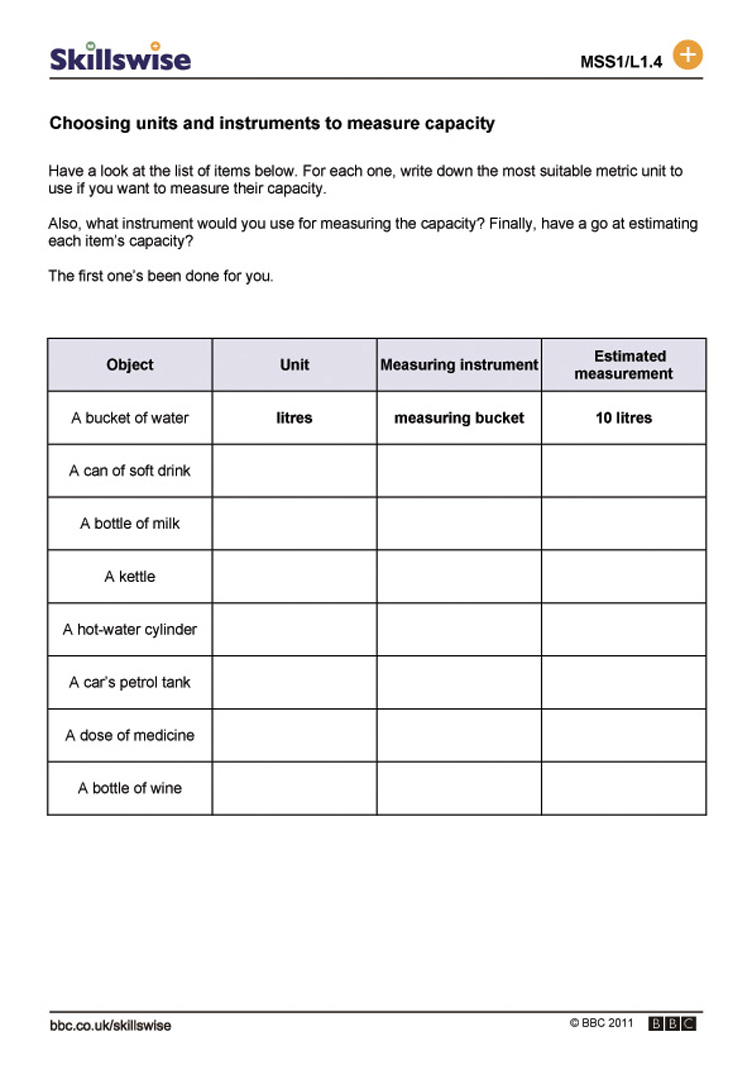 Measurement Tools Worksheets Worksheets For All