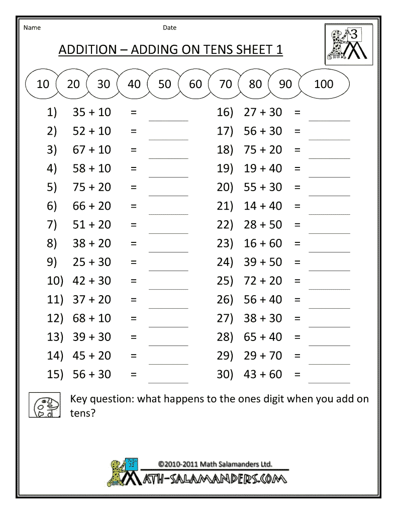 Mental Maths Worksheets Year 4