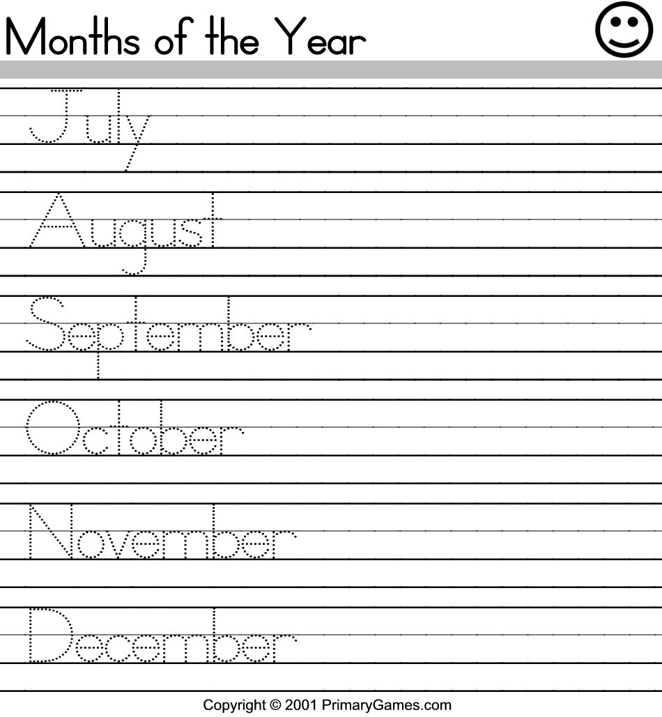 Months Of The Year Activity Pages
