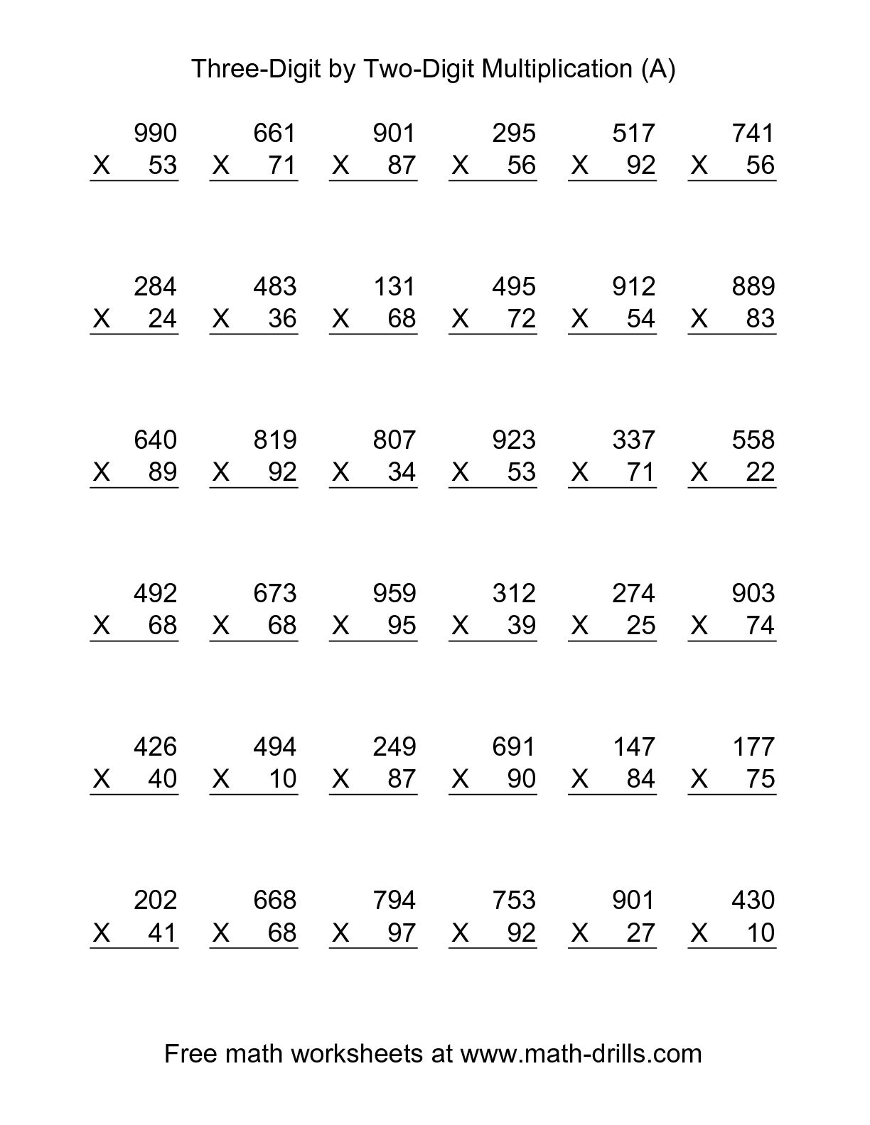 Multiplications  Onet Multiplication Worksheet Free Single