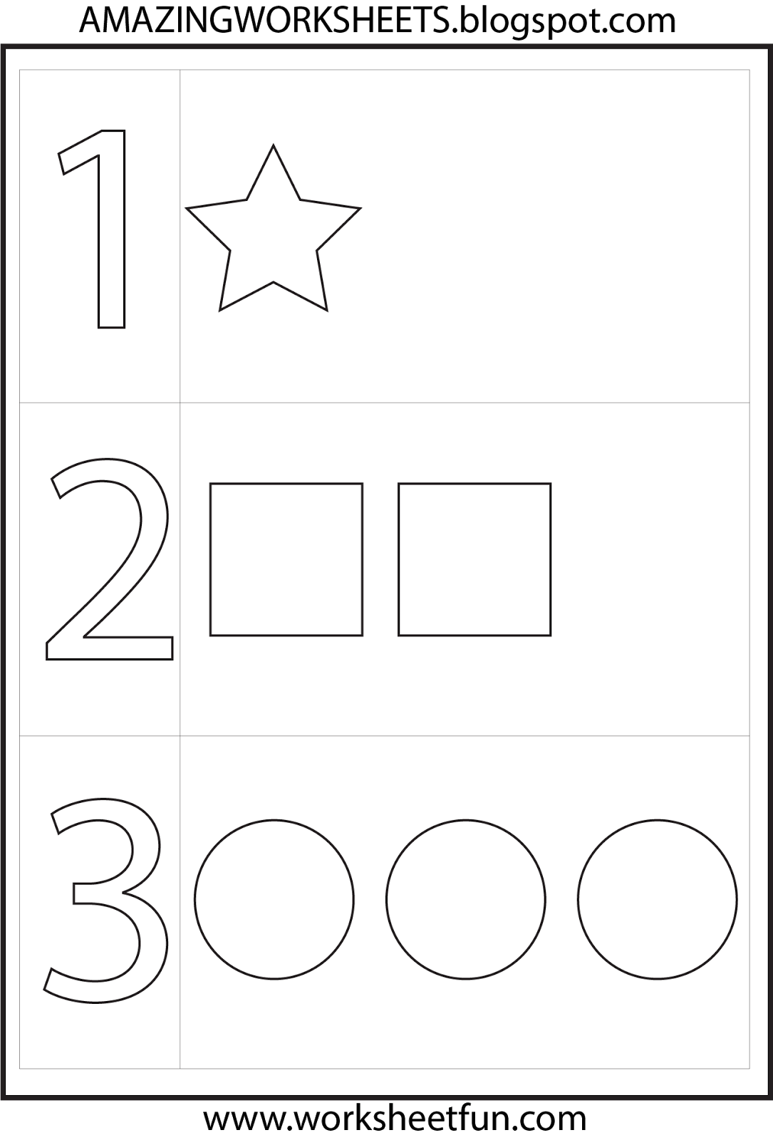 numbers preschool worksheets samples