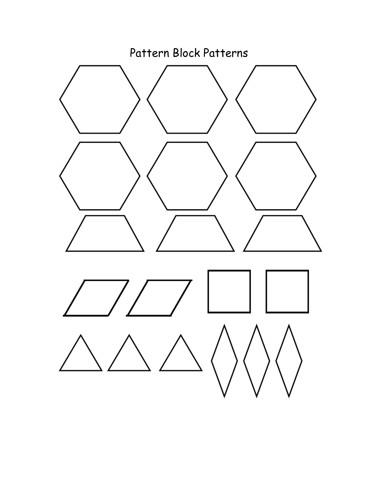 Pattern Block Worksheets The Best Worksheets Image Collection
