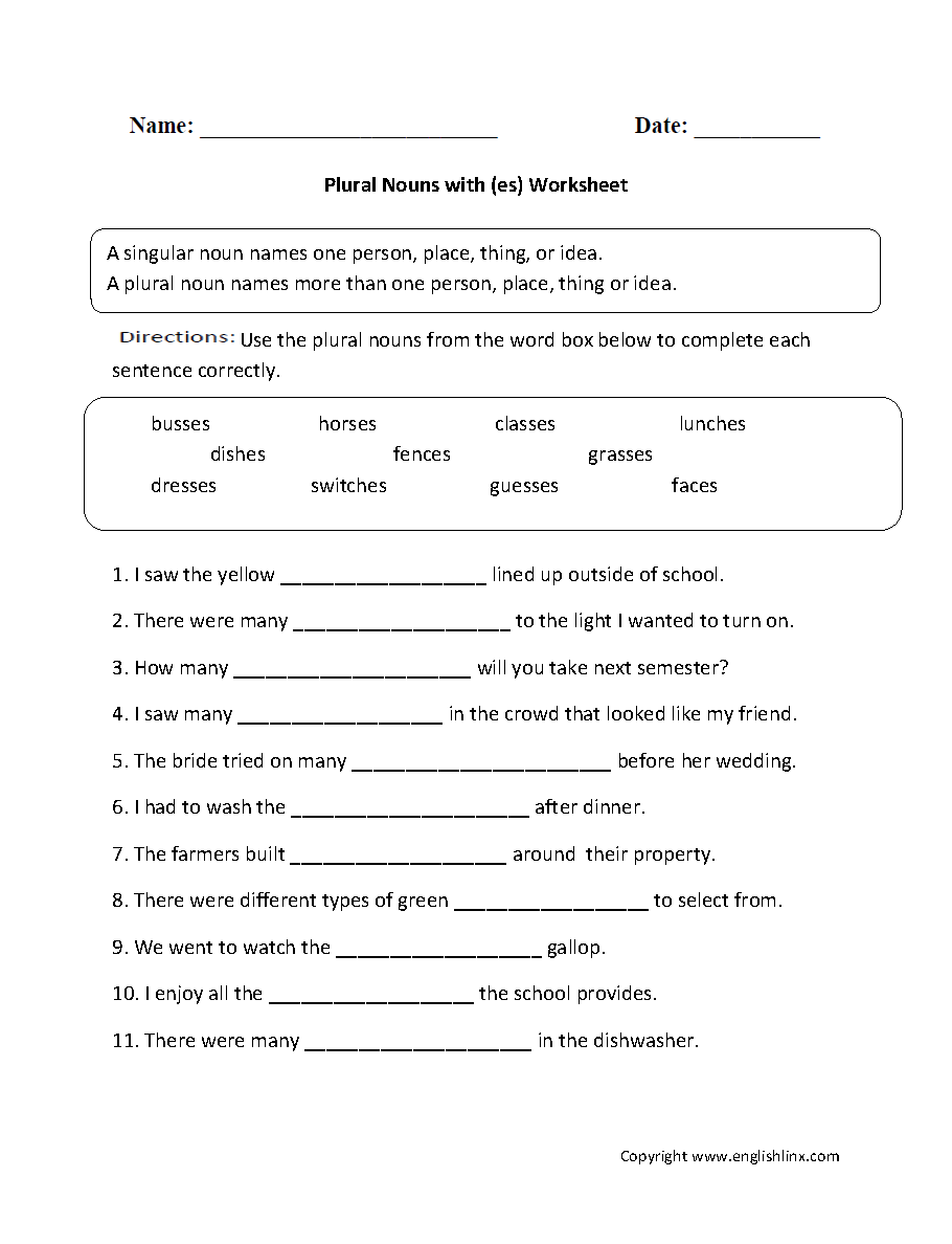 Plural Or Possessive Nouns Worksheet Worksheets For All