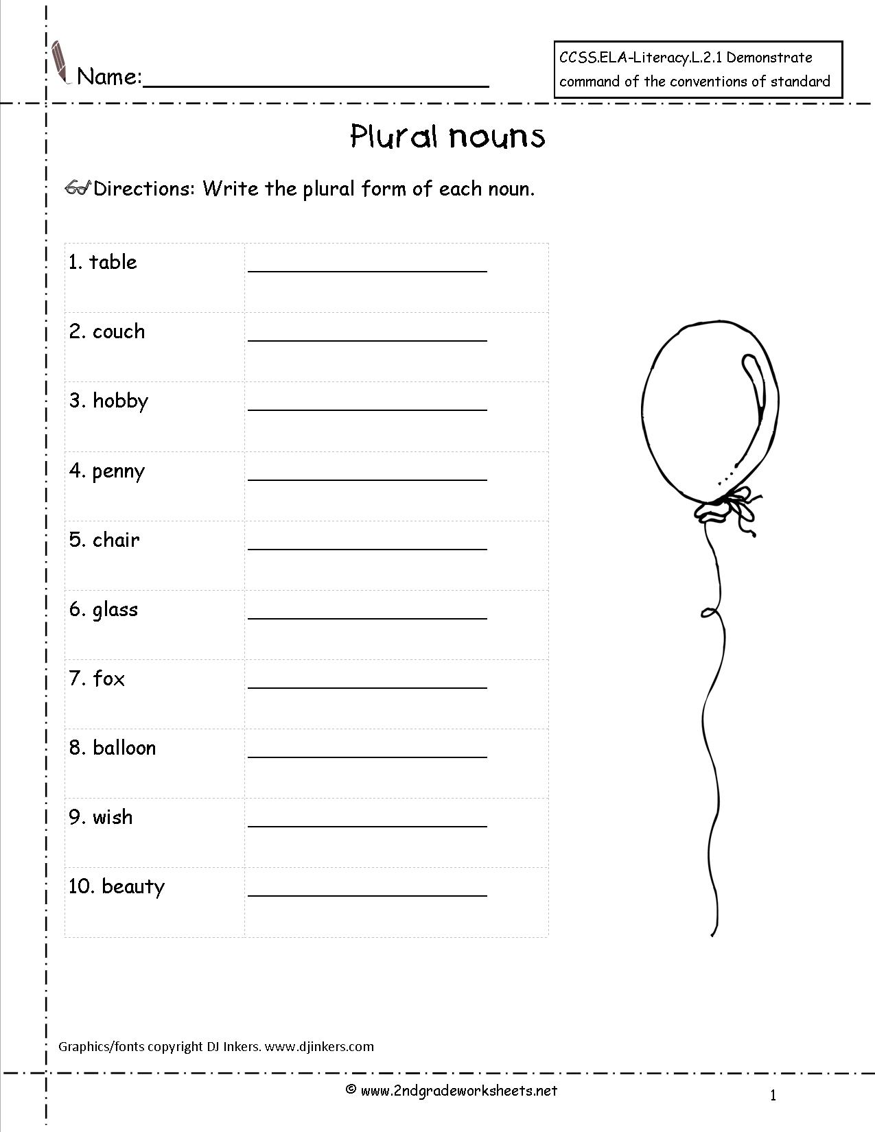 Plural S Worksheets The Best Worksheets Image Collection