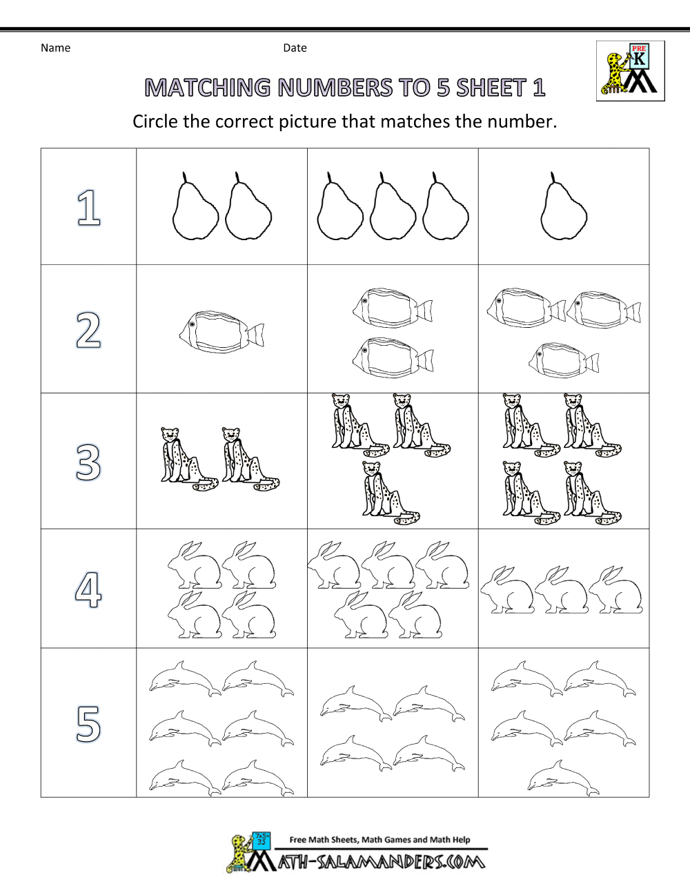 Preschool Math Worksheets