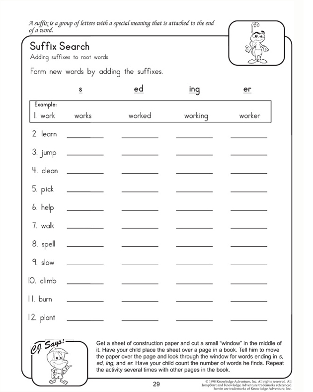 Printables  Prefixes And Suffixes Worksheets 5th Grade