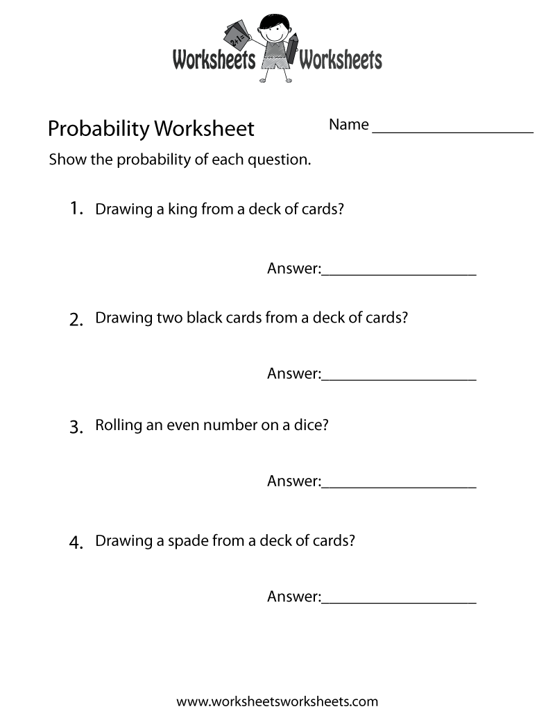 Probability Worksheets
