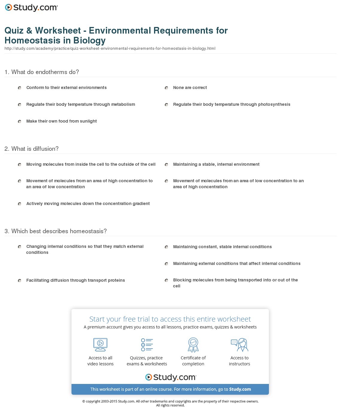 Quiz & Worksheet