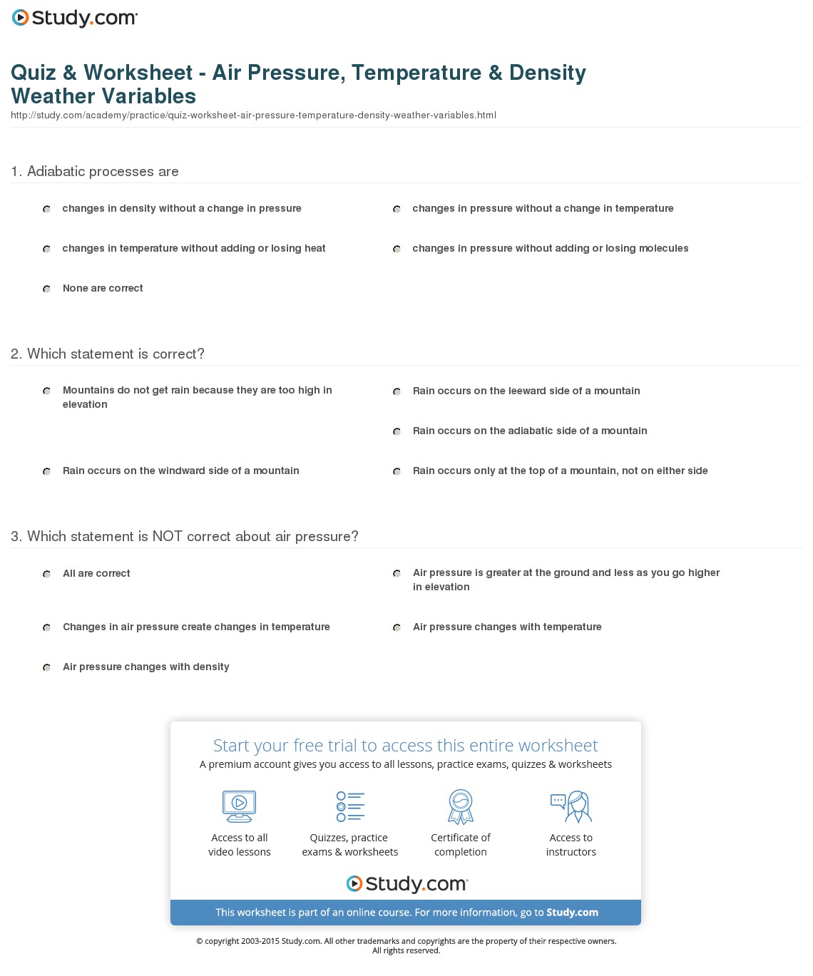 Quiz & Worksheet