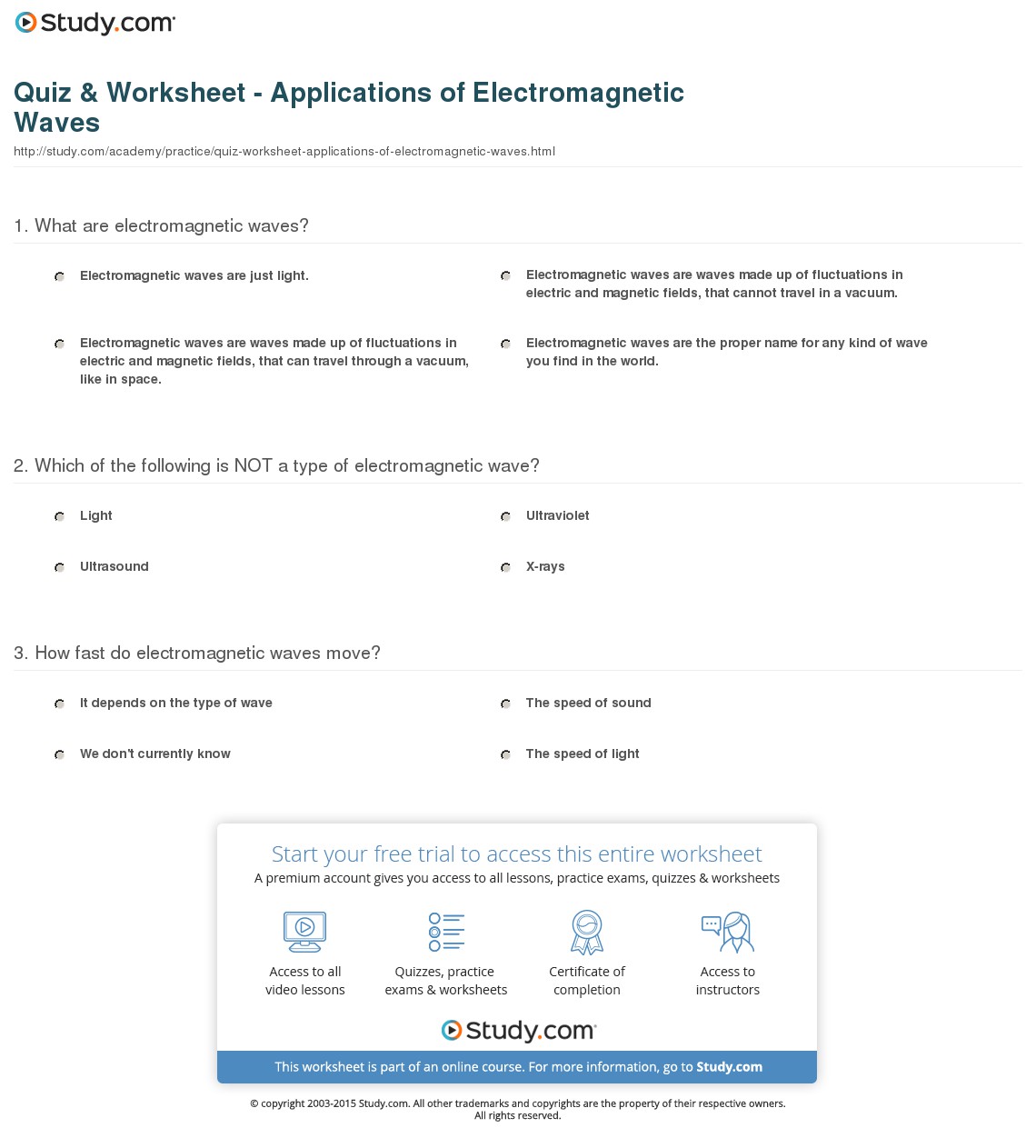 Quiz & Worksheet