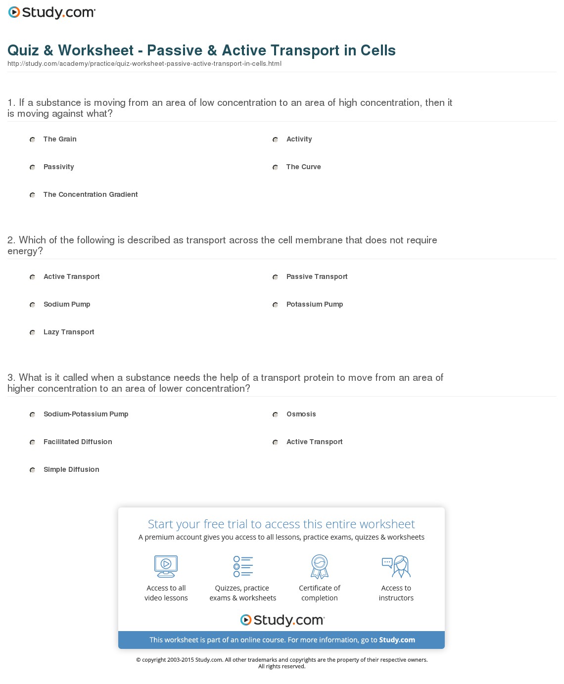 Quiz & Worksheet