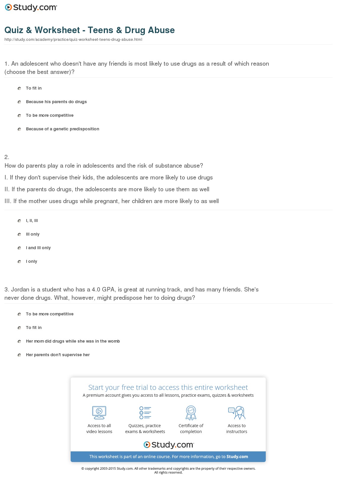 Quiz & Worksheet