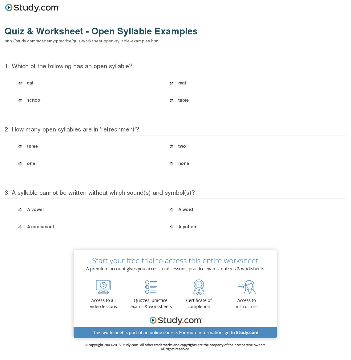 Quiz & Worksheet