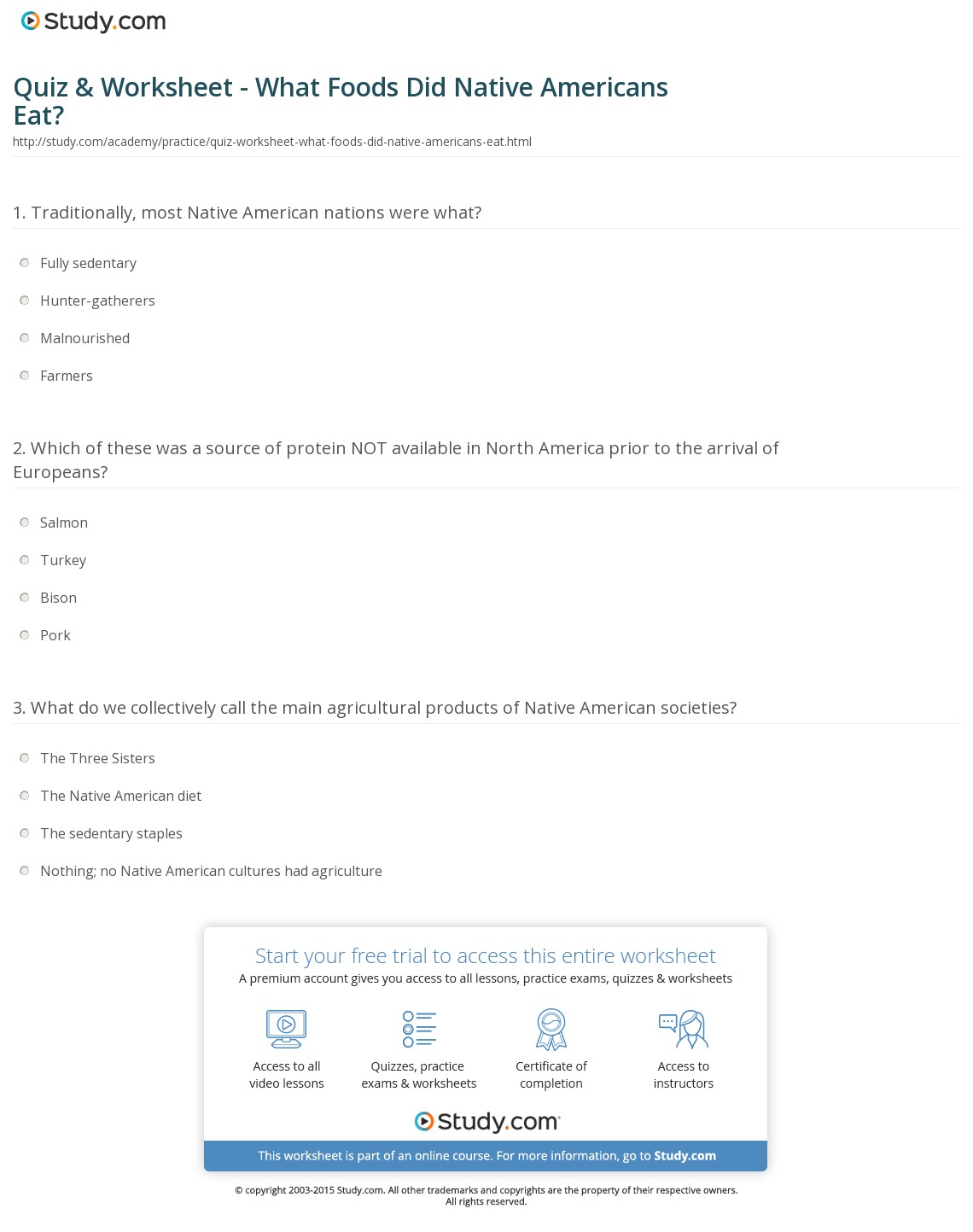 Quiz & Worksheet