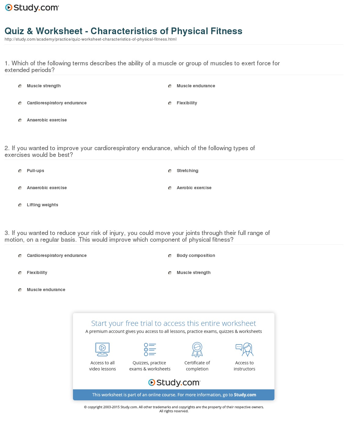 Quiz & Worksheet