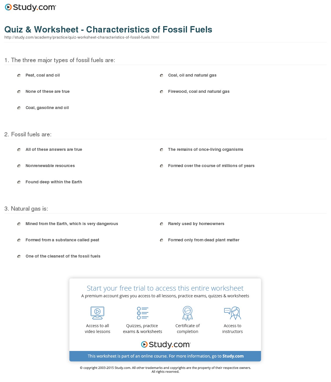 Quiz & Worksheet