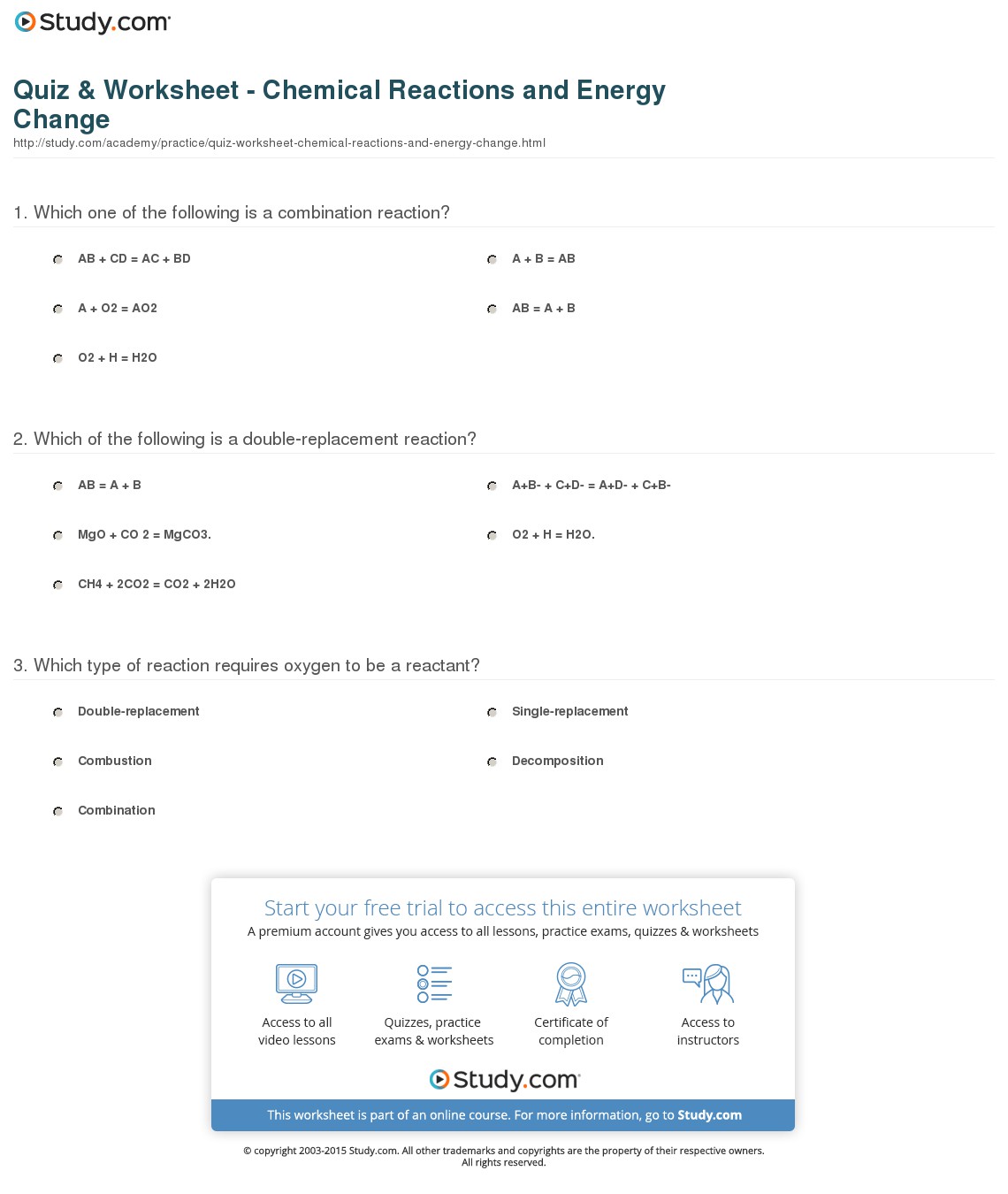 Quiz & Worksheet