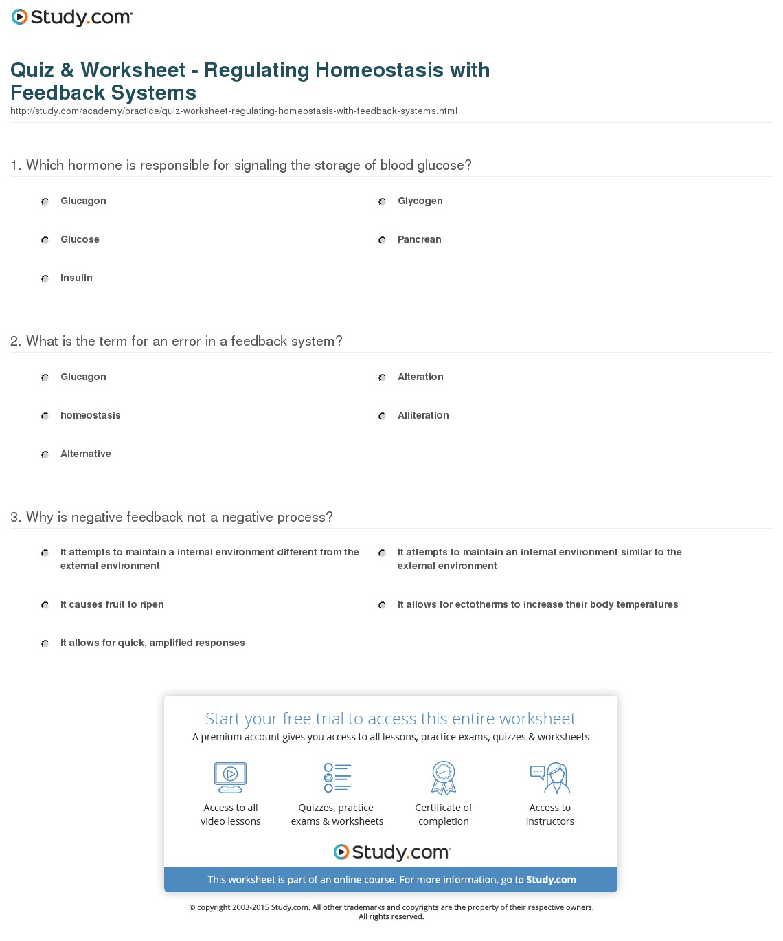 Quiz & Worksheet