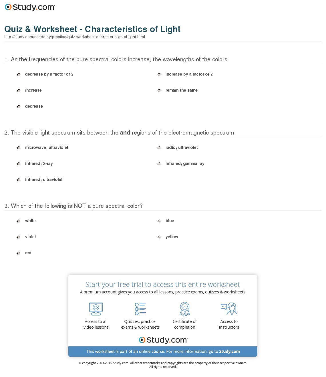 Quiz & Worksheet
