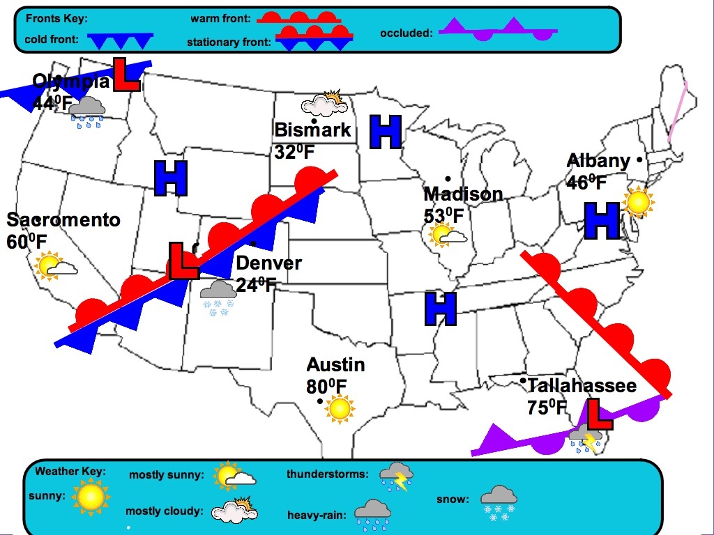 Read A Weather Map Worksheet Worksheets For All