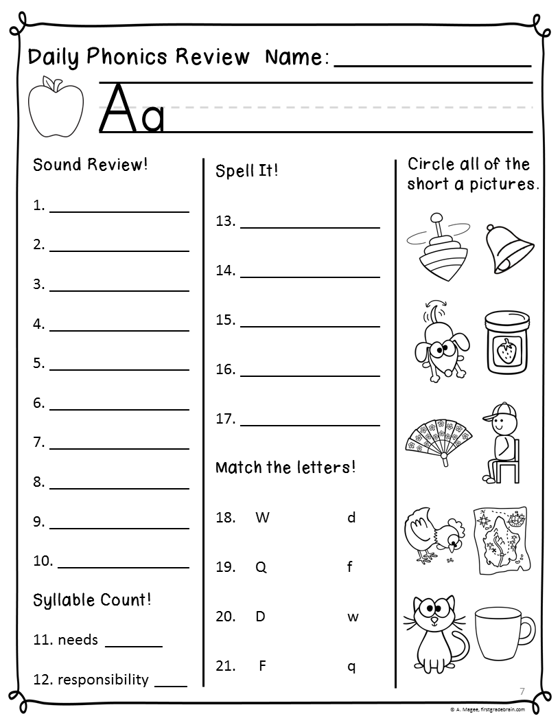 Reading Phonics Worksheets Worksheets For All