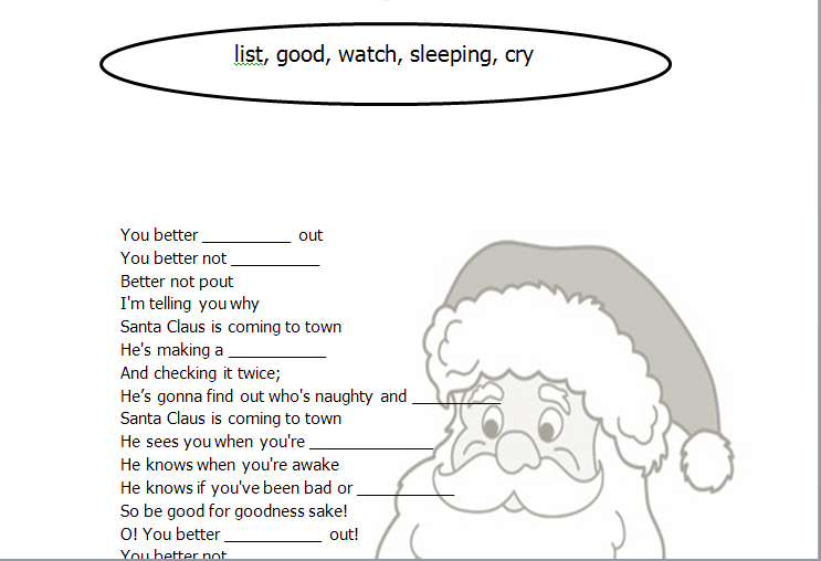Santa Claus Worksheets