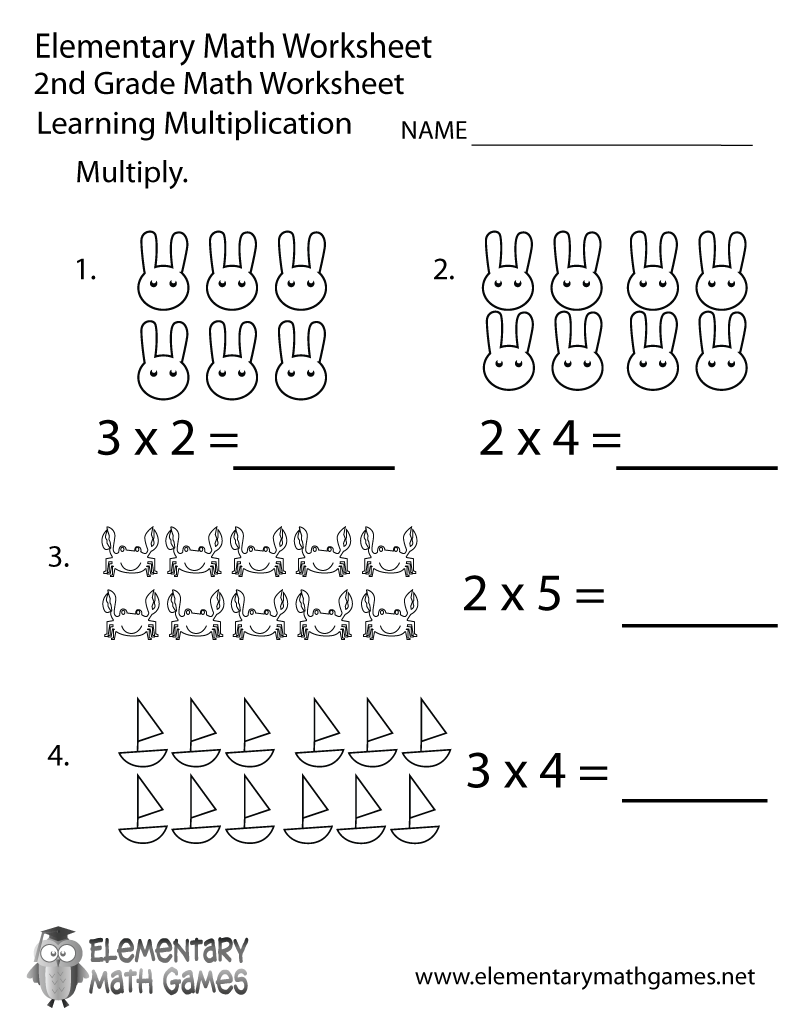 Second Grade Math Multiplication Worksheets Worksheets For All