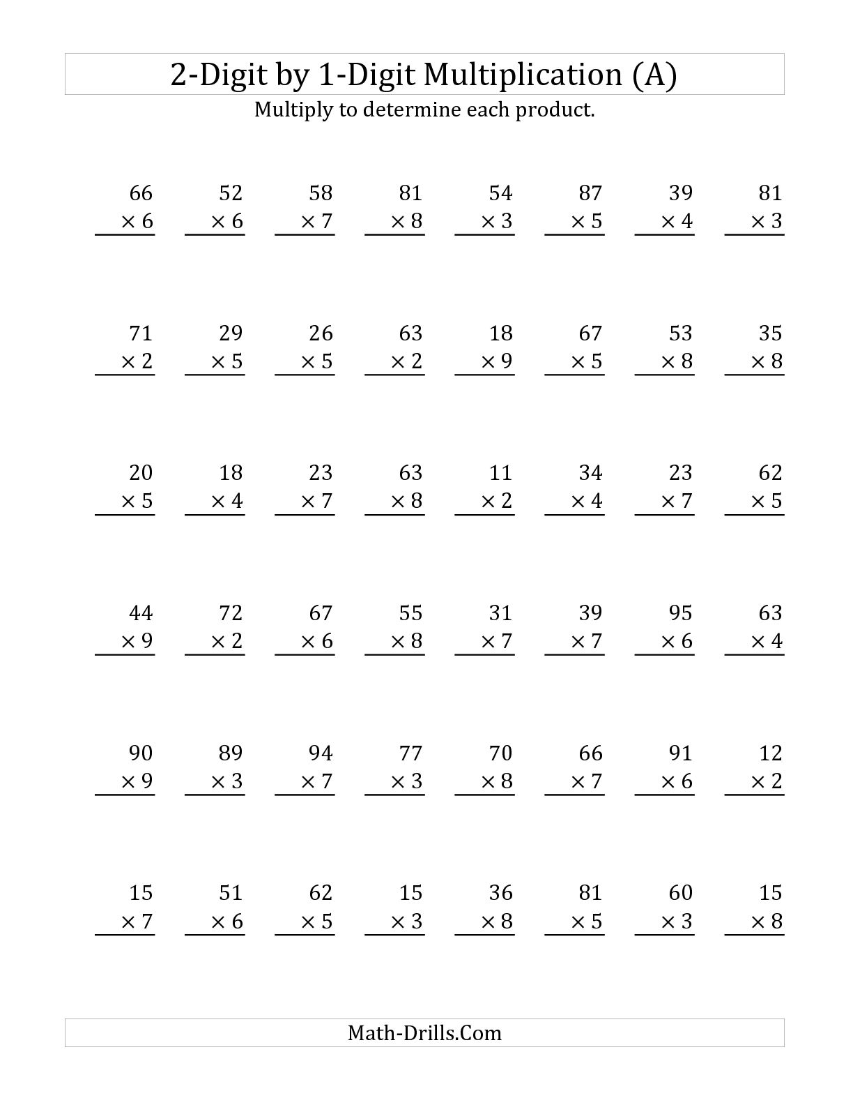 Single Multiplication Worksheets Addition Word Problems Worksheet