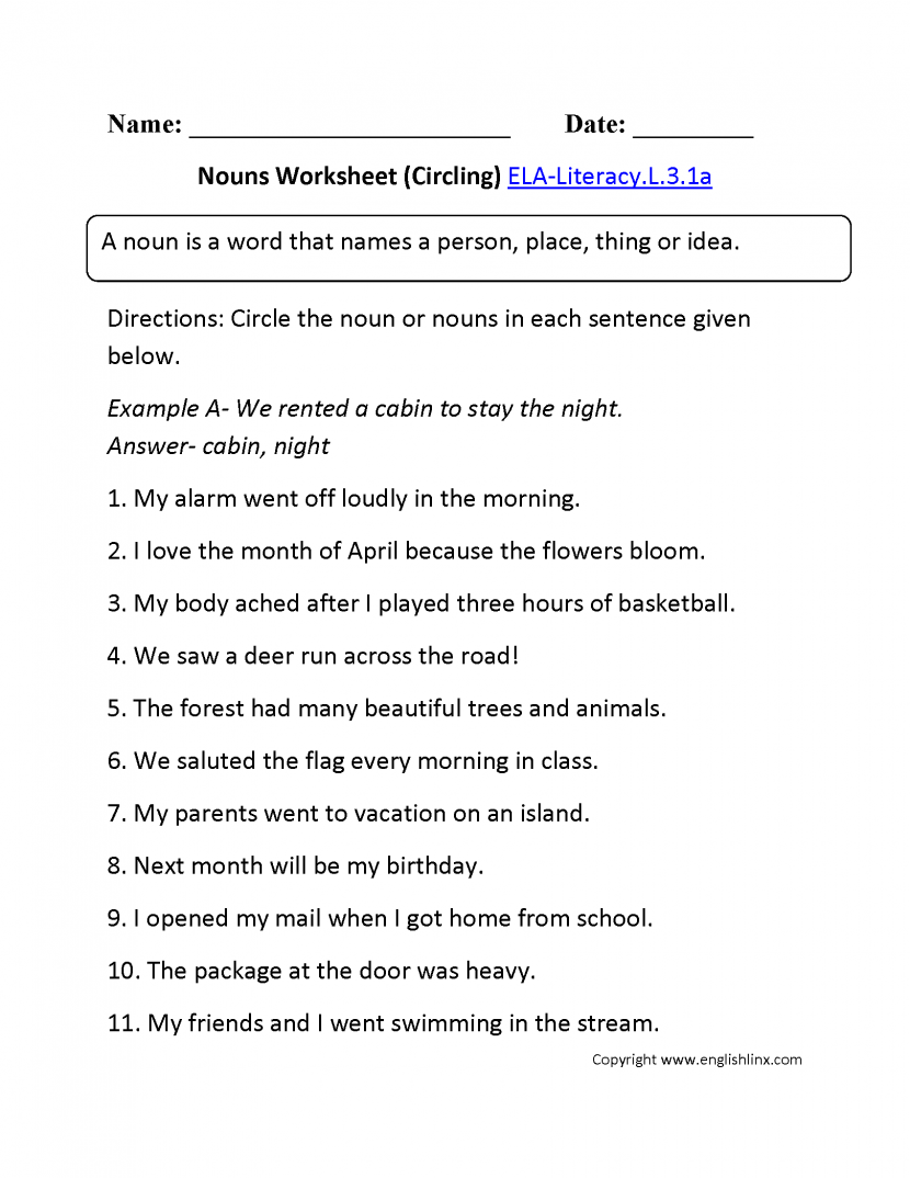 Subject Verb Agreement Worksheet 3rd Grade Worksheets For All