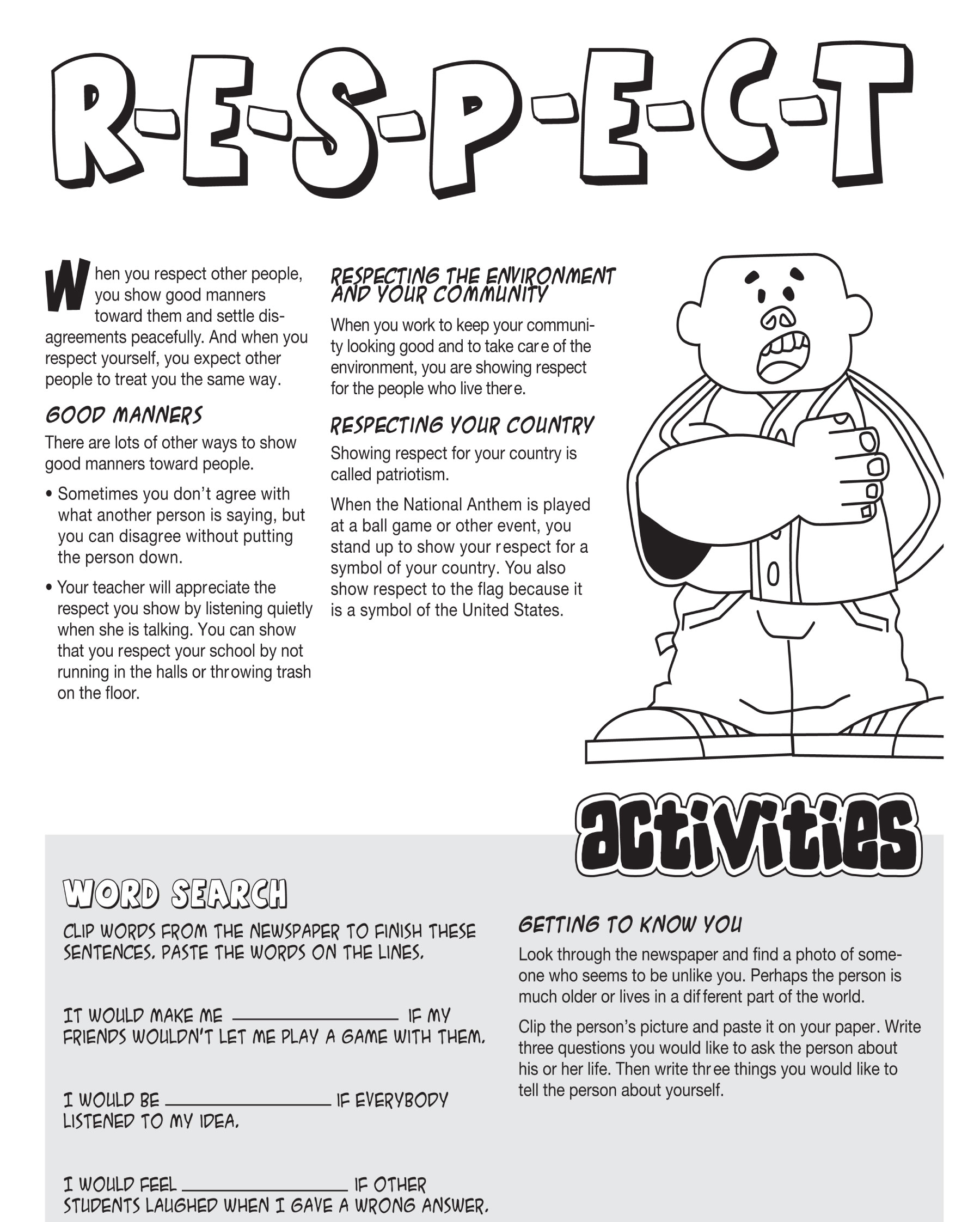 Teaching Kids Respect Worksheets The Best Worksheets Image
