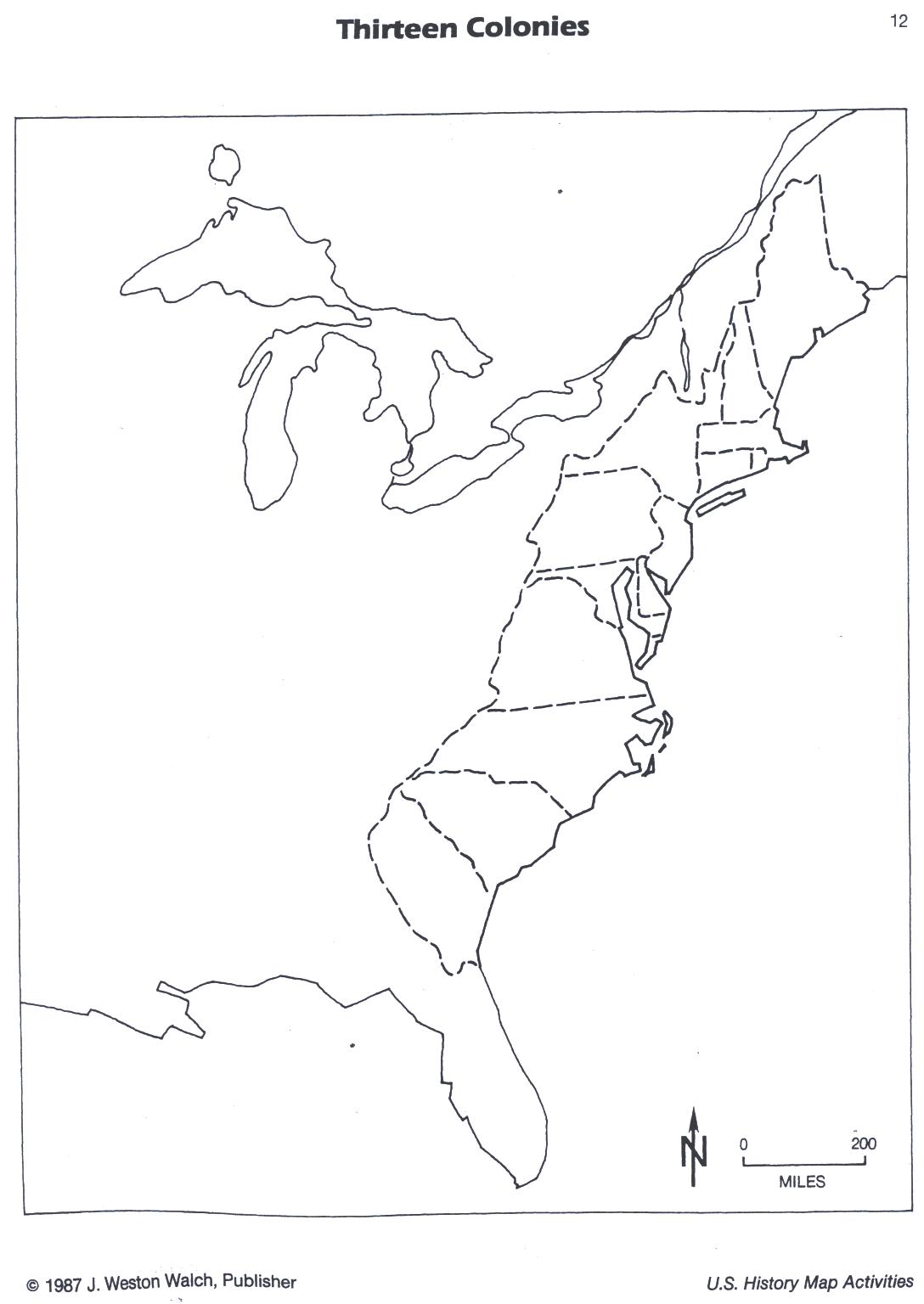Thirteen Colonies Map Worksheet Worksheets For All