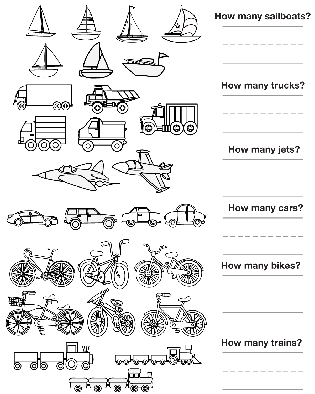 Transportation Worksheets For Kindergarten Worksheets For All