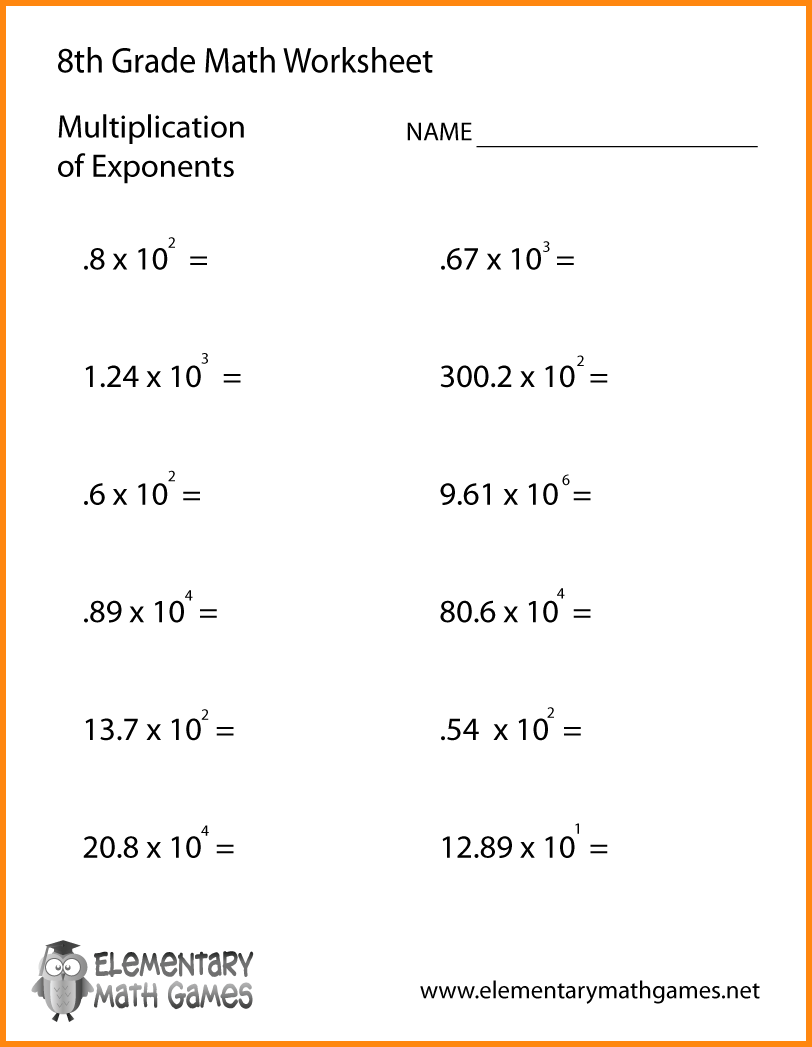 Ultimate Math Worksheets Grade 8 With Answers With 8 8th Grade