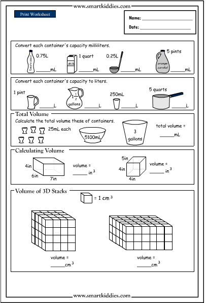 Volume Conversion Worksheet The Best Worksheets Image Collection