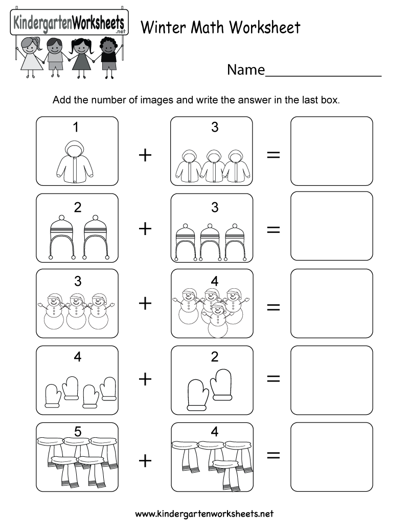 Winter Math Worksheet
