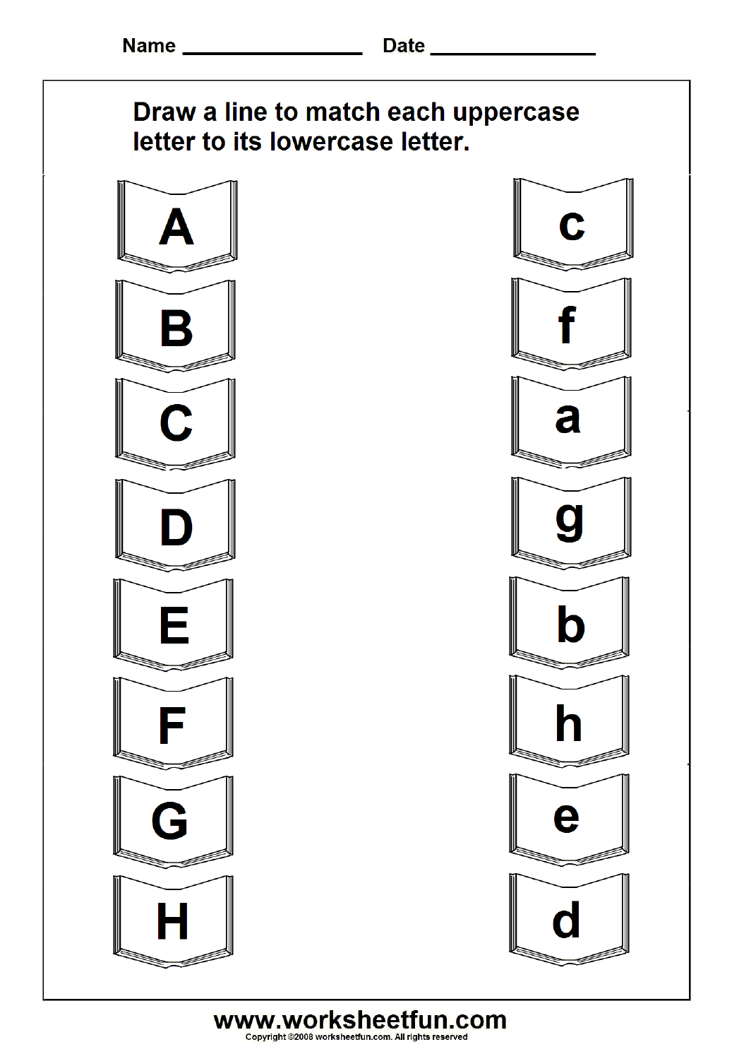 Workbooks Â» Matching Alphabets With Pictures Free Worksheets