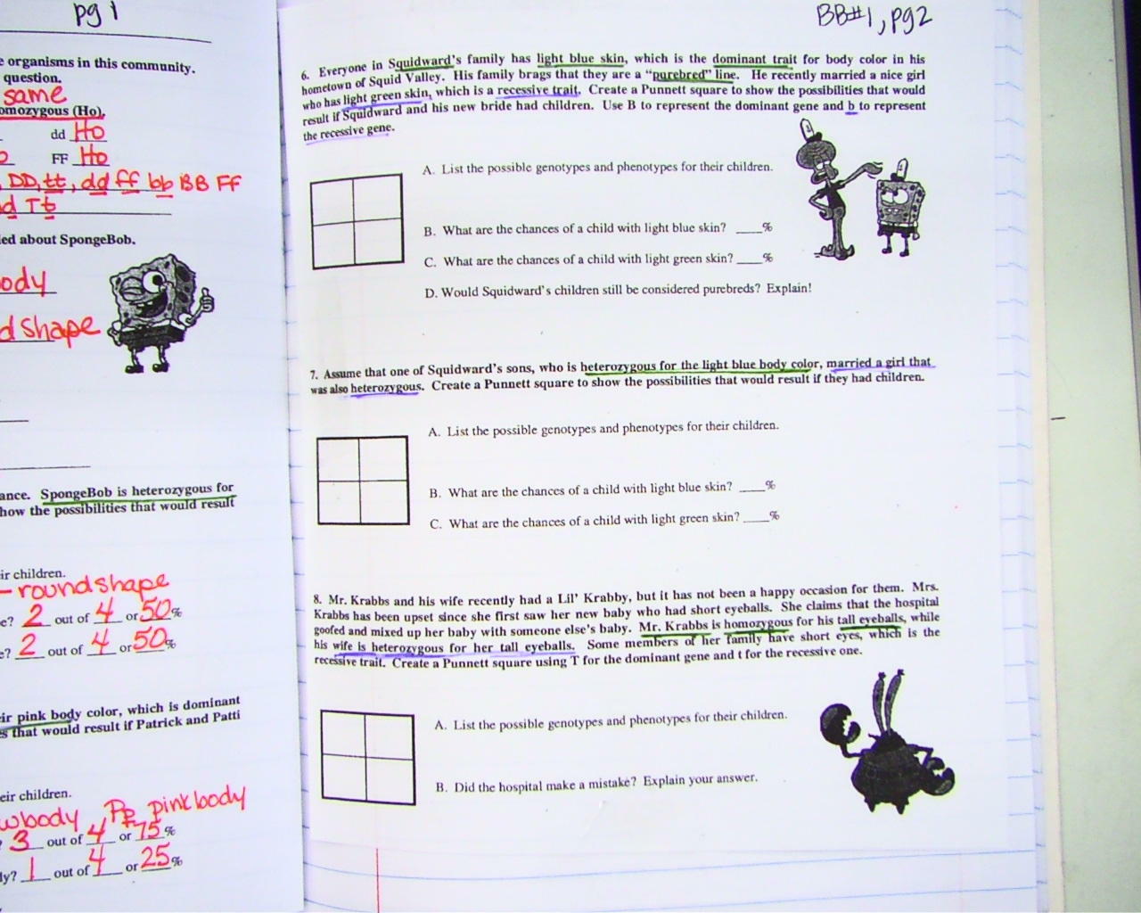 Workbooks Â» Punnett Square Practice Worksheets