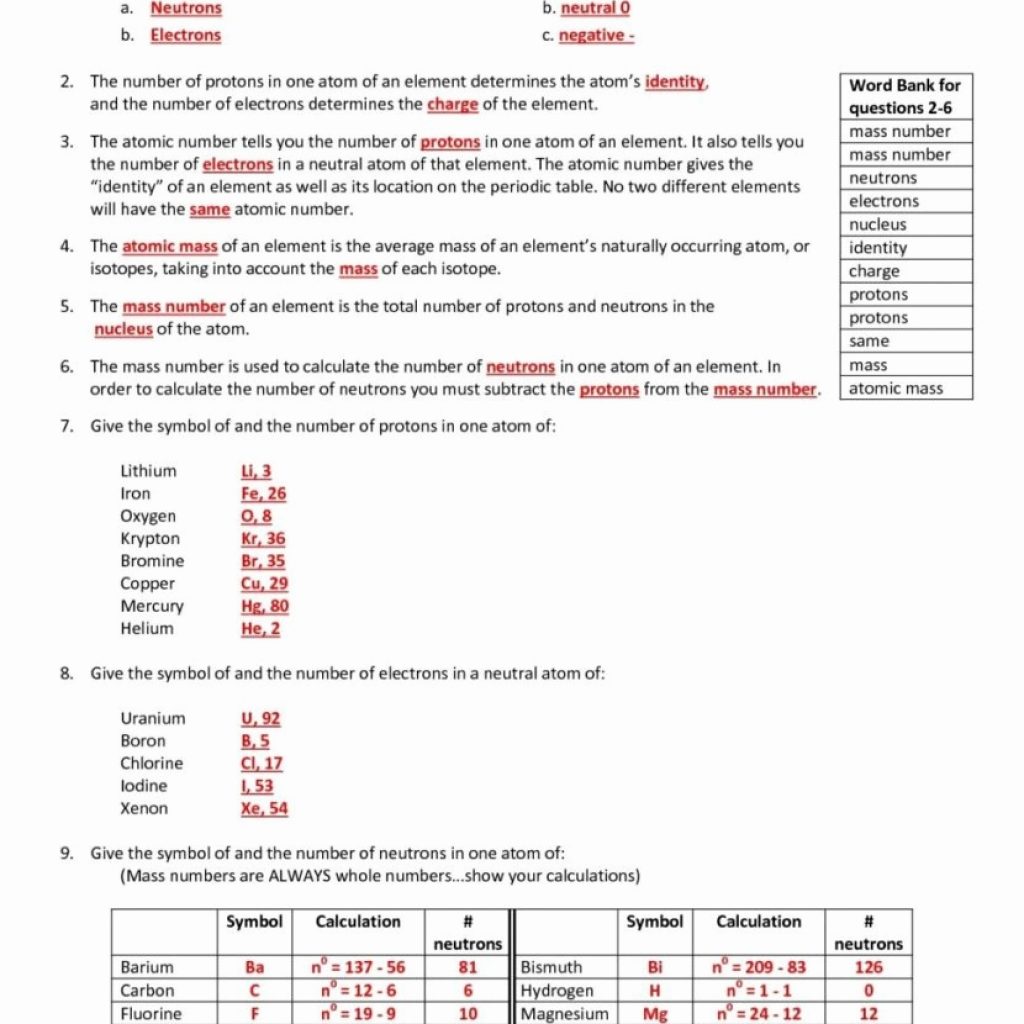 Worksheet  Atomic Structure Worksheet Answers  Thedanks Worksheet