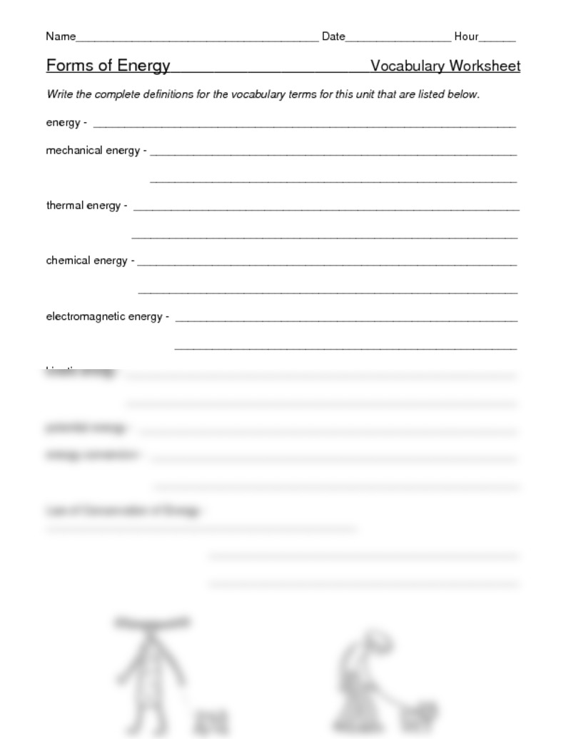 Worksheet  Mechanical Energy Worksheet  Grass Fedjp Worksheet