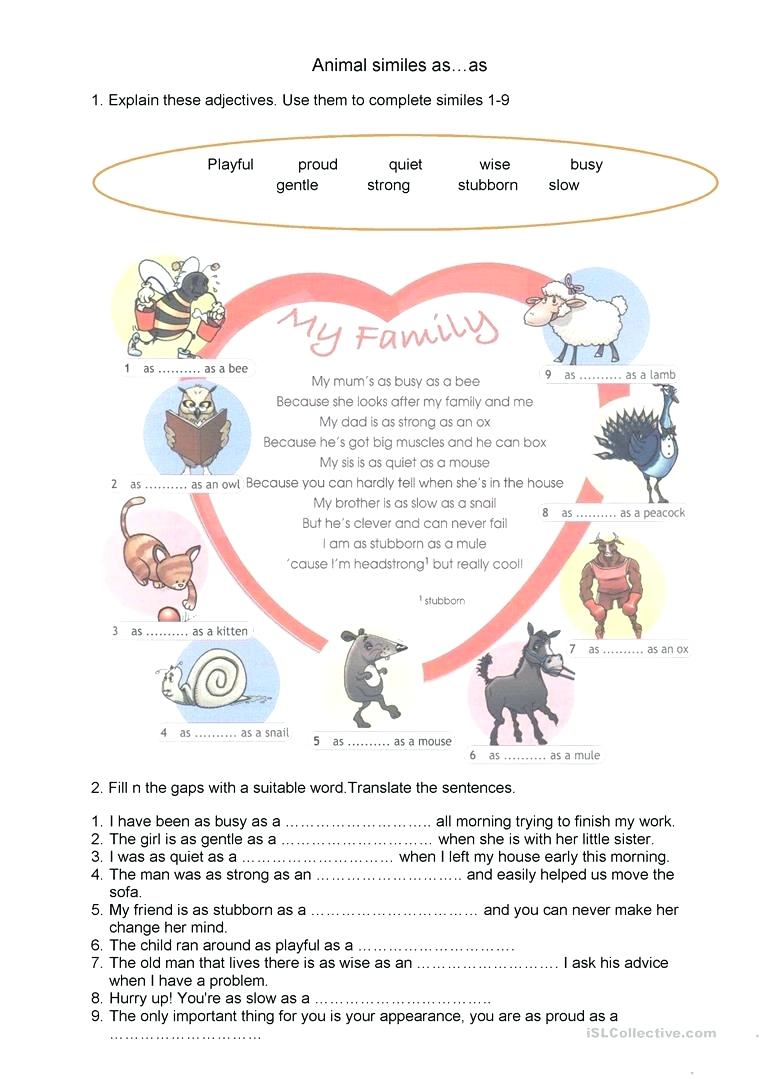 Worksheet  Simile Worksheets For Kids Routines Translate From To