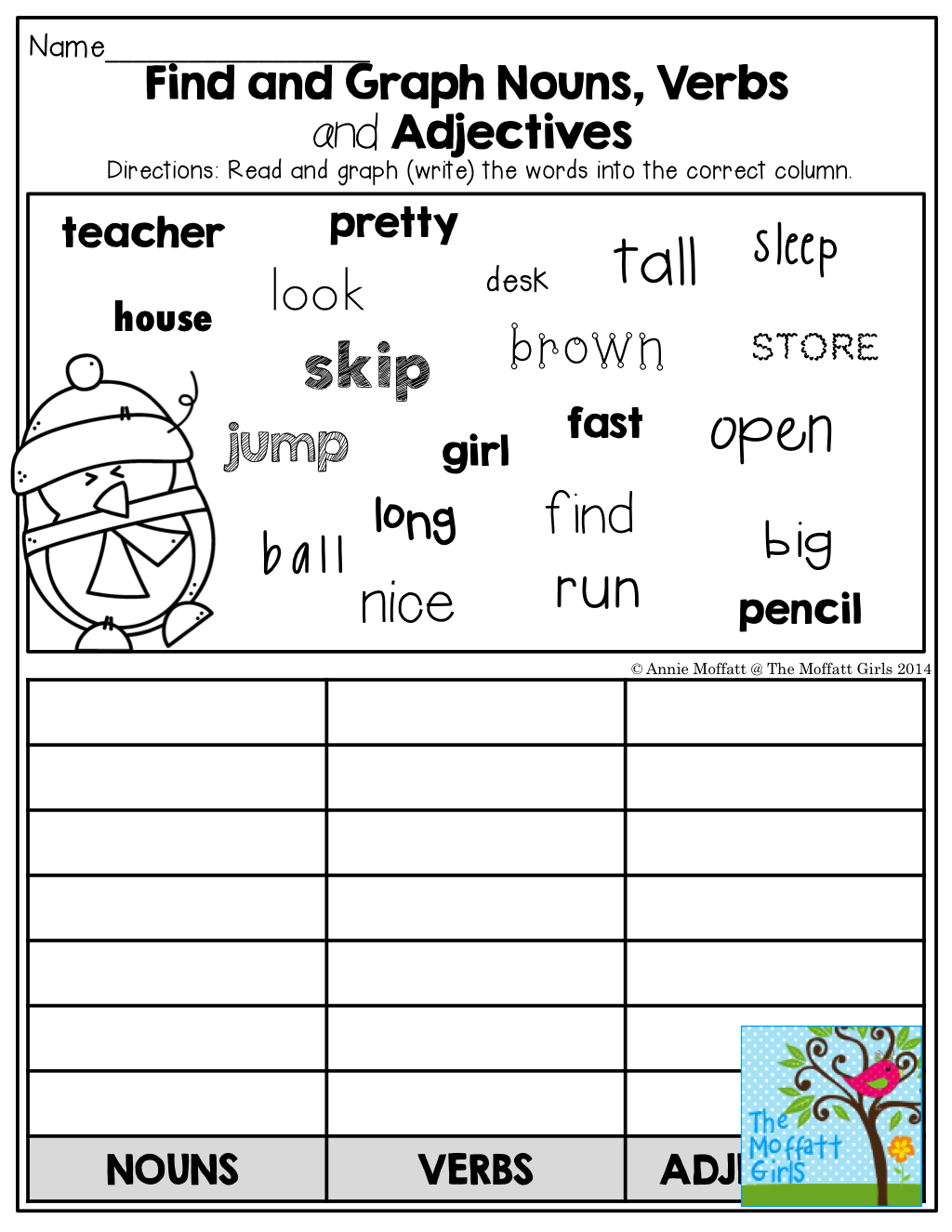 nouns-verbs-worksheets