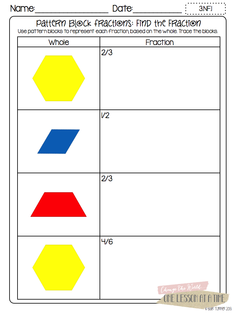 Worksheets With Pattern Blocks Worksheets For All