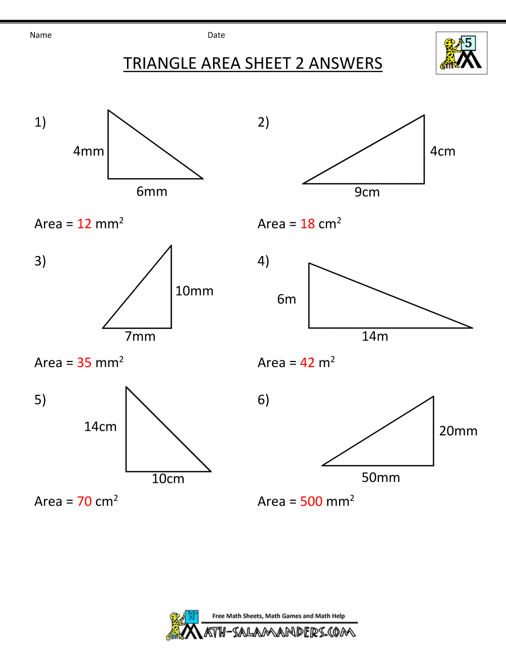 14 Triangle Worksheets