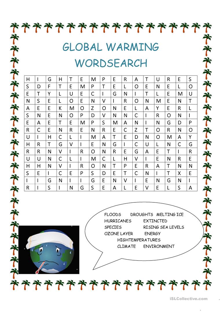 15 Free Esl Global Warming Worksheets